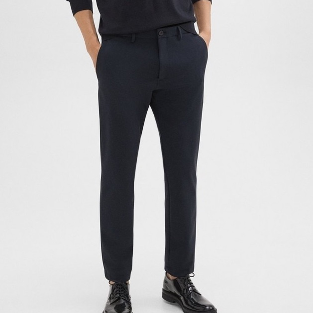Theory Zaine Pant in Precision Ponte 31 Baltic Blue Navy